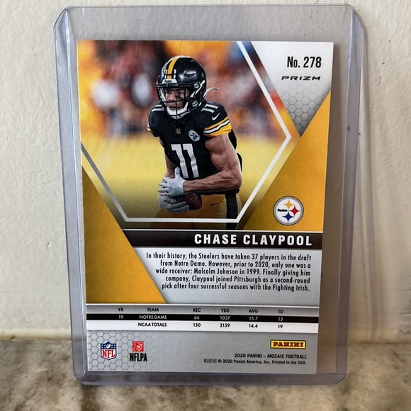 Chase claypool Panini rookie card Mosaic PRIZM - Picture 2 of 2